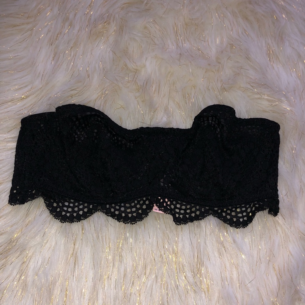 Victoria Secret Womens Bra Strapless Black Size M